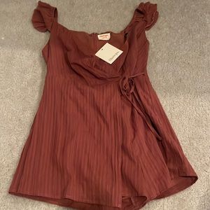 showpo burnt orange romper